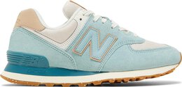 New Balance: Голубые кроссовки  574