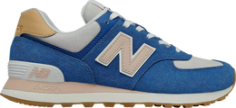 New Balance: Синие кроссовки  574