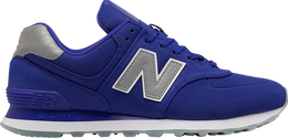 New Balance: Голубые кроссовки  574