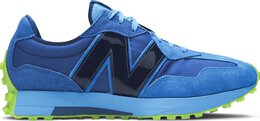 New Balance: Голубые кроссовки  327