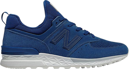 New Balance: Синие кроссовки  574