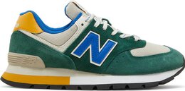 New Balance: Зелёные кроссовки  574