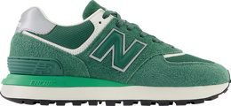 New Balance: Зелёные кроссовки  574