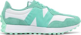 New Balance: Зелёные кроссовки  327