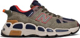 New Balance: Зелёные кроссовки  574