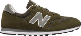 New Balance: Зелёные кроссовки  373