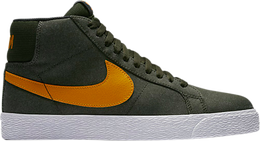 Nike: Зелёные кроссовки  SB Blazer Mid