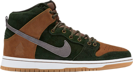 Nike: Зелёные кроссовки  SB Dunk High