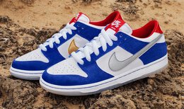 Nike: Синие кроссовки SB Dunk Low Pro