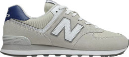 New Balance: Серебристые кроссовки  574