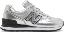 New Balance: Серебристые кроссовки  574