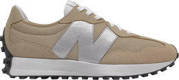 New Balance: Серебристые кроссовки  327