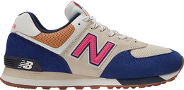 New Balance: Синие кроссовки  574