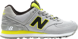 New Balance: Серые кроссовки  574