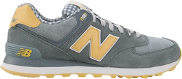 New Balance: Серые кроссовки  574