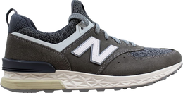 New Balance: Тёмные кроссовки  574