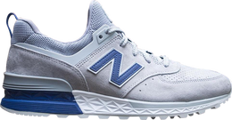 New Balance: Голубые кроссовки  574