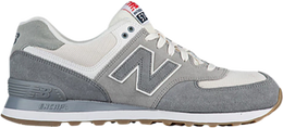 New Balance: Серые кроссовки  574