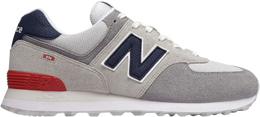 New Balance: Серые кроссовки  574