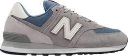 New Balance: Голубые кроссовки  574