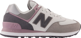 New Balance: Зелёные кроссовки  574