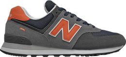 New Balance: Голубые кроссовки  574