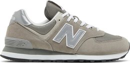 New Balance: Серые кроссовки  Core