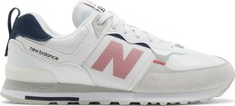 New Balance: Белые кроссовки  574