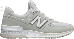 New Balance: Белые кроссовки  574