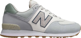 New Balance: Белые кроссовки  574