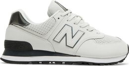 New Balance: Белые кроссовки  574