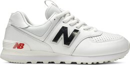 New Balance: Белые кроссовки  574