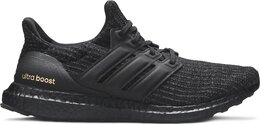 Adidas: Чёрные кроссовки  UltraBoost