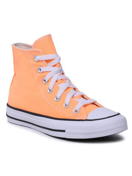 Converse: Оранжевые кеды  CTAS HI