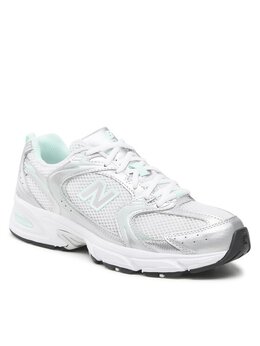 New Balance: Серые кроссовки 