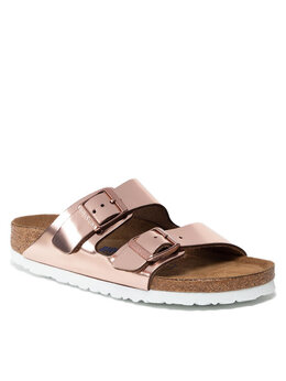 Birkenstock: Золотые сабо  Arizona