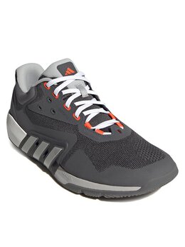 Adidas: Серые кроссовки 