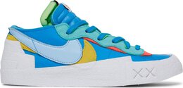 Nike: Голубые кроссовки  Blazer Low