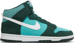 Nike: Зелёные кроссовки  Dunk High SE