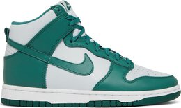 Nike: Зелёные кроссовки  Dunk High