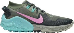 Nike: Зелёные кроссовки 