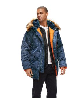 Alpha Industries: Голубой пуховик 