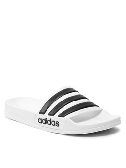 Adidas: Белые шлёпанцы  Adilette