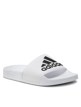 Adidas: Белые шлёпанцы  Adilette