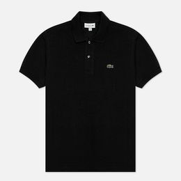 Lacoste: Чёрное поло 