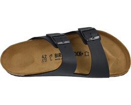 Birkenstock: Чёрные сандалии  Arizona Birko Flor