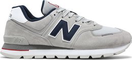 New Balance: Серые кроссовки  574