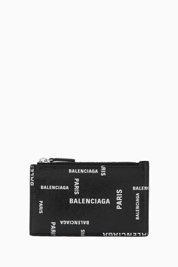 Balenciaga: Чёрный картхолдер Cash