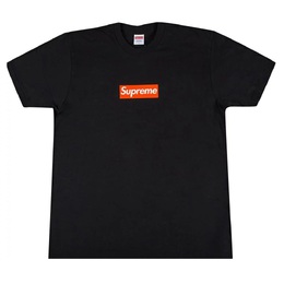 Supreme: Чёрная футболка  Box Logo