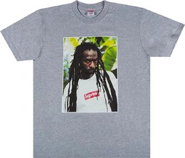 Supreme: Серая футболка  Buju Banton